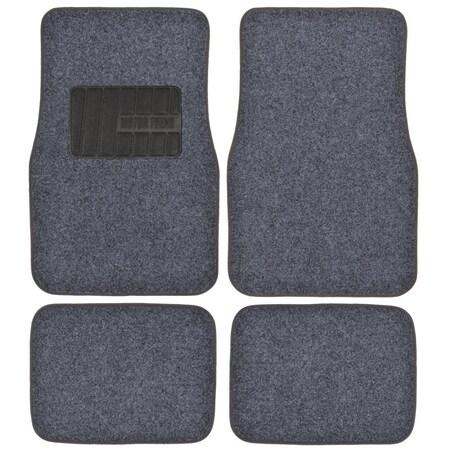 Motor Trend Fatrug Carpet Floor Mats/Dark Gray - 4 Piece (Thick) MT-300-DG